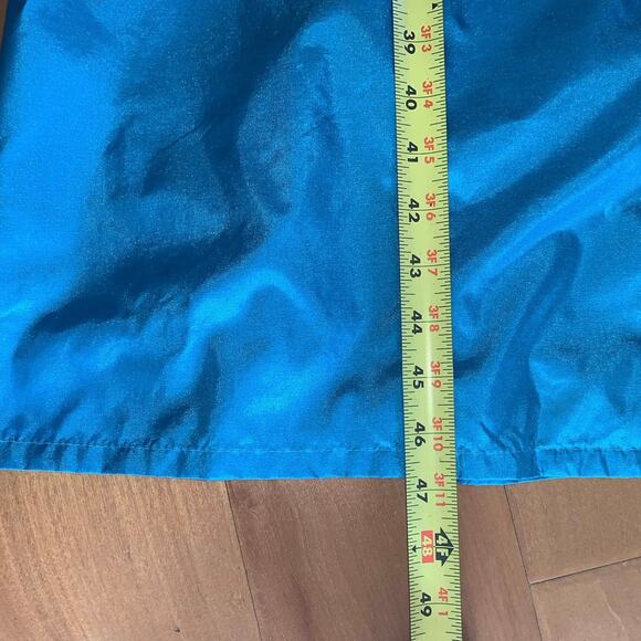 Vintage Totes raincoat trench coat in teal blue with shoulder pads sz 10 - Picture 11 of 11